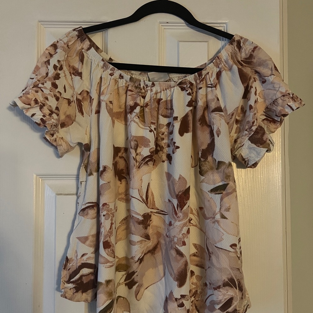 Floral Off-Shoulder Women Top